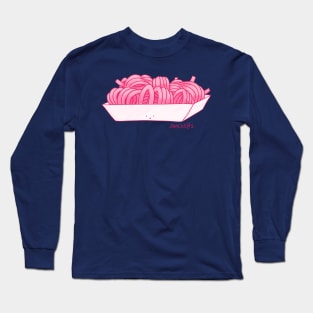 Curly Fries in PINK Long Sleeve T-Shirt